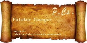 Polster Csongor névjegykártya